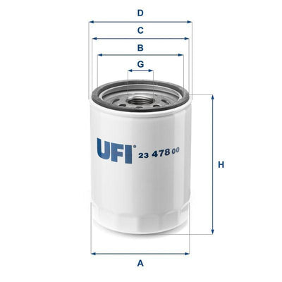 UFI Oil Filter - Compatible with Mitsubishi Colt and Smart Forfour — Oil Filters