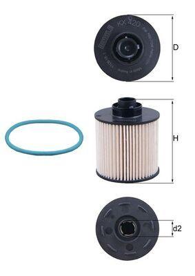 Mahle KX420D Diesel Filter 14-Pt.208-301-308-508-2008-3008-5008-C3-C4-C5-Ds3-Prt-Brl-Exp-Jmp 1.6-2.0Hdi Euro6 — Fuel Delivery