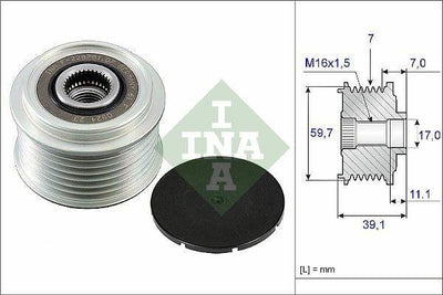 INA 535005310 Alternator Pulley - Renault Master II and Opel Movano — Starting & Charging
