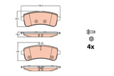 TRW GDB2079 Brake Pads - Rear for Mercedes Models 222, 205, 231