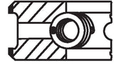 MAHLE Piston Ring Std Albea Doblo 1.4 8V - 4 Pieces Set (72 mm) — Pistons & Rotating