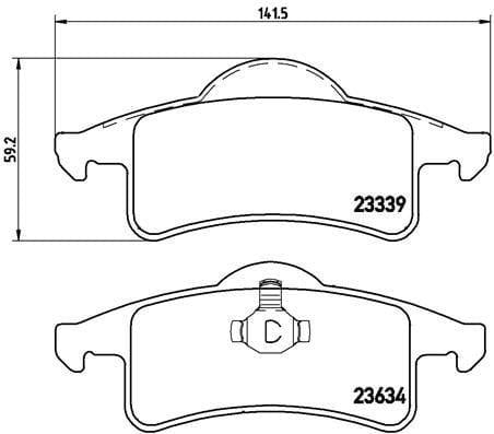 BREMBO P37006 Brake Pads - Replacement for Chrysler Cherokee WJ-WG