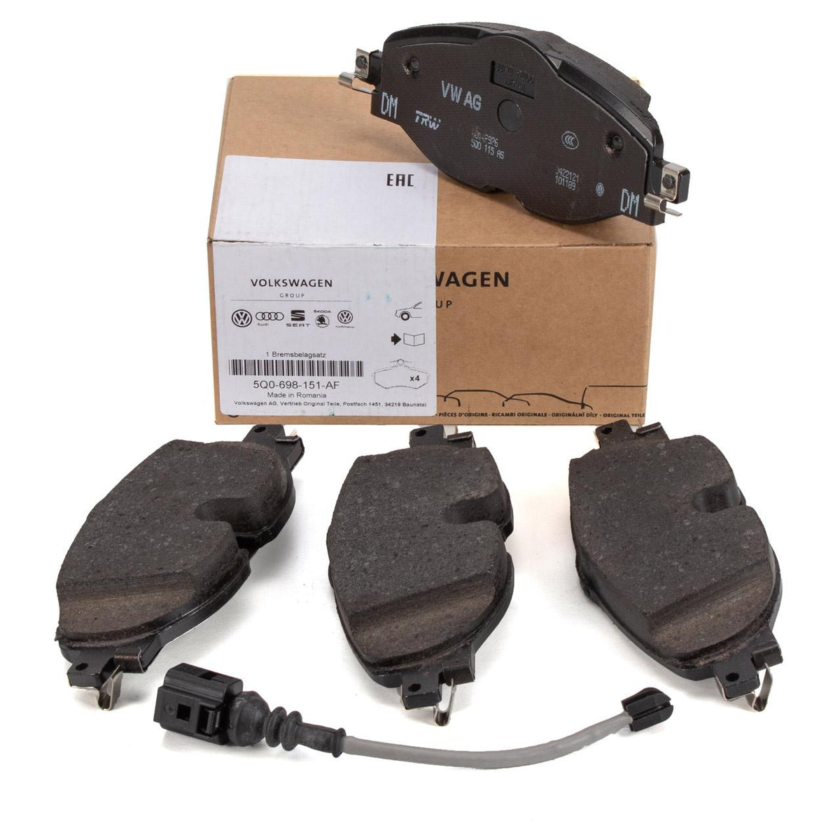 VAG 5Q0698151AF Volkswagen Audi Skoda Golf 7 Golf 8 A3 8Y Q2 Front Brake Pad Set — Brake Pads