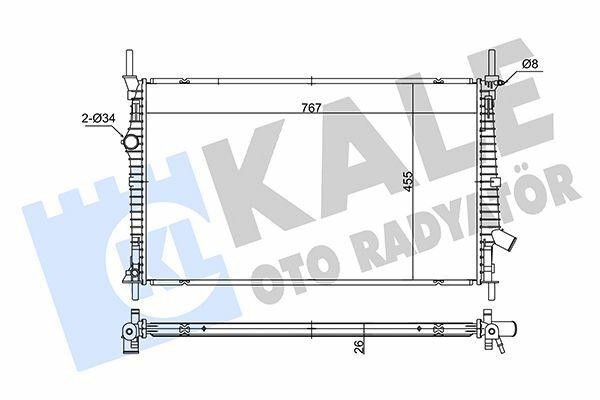 Kale Radiator 16 for Transit V363 Custom 2.0 Ecoblue - Cooling — Radiators & Fans