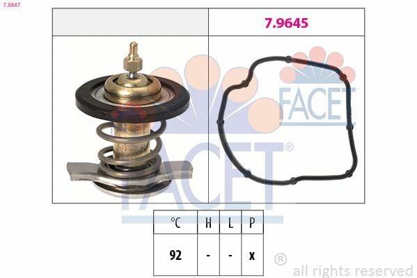 facet 7.8847 thermostat for mercedes e-class, 92°C thermostat compatible with w210 and s210 models FACET 7.8847 Thermostat 92°C - Precision Cooling Solution for E-Class W210 (1998-2002) & S210 (1999-2003) | Reliable Car Parts FACET 7.8847 Thermostat 92°C for E-Class W210/S210 facet, thermostat, car-parts, automotive, e-class, s210, w210, engine-cooling, mechanics, ai-generated