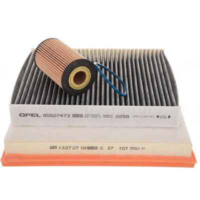 Chevrolet Cruze 1.4 Turbo Filter Set - Original GM Air, Oil, & Cabin Filters — Maintenance & Service Kits