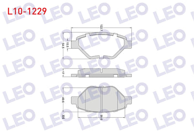 LEO L10-1229 Brake Pad Front Renault Megane II (Bm0 / 1,Cm0 / 1) 1.4i 16V 18.30mm 2002-2008 — Brake Pads