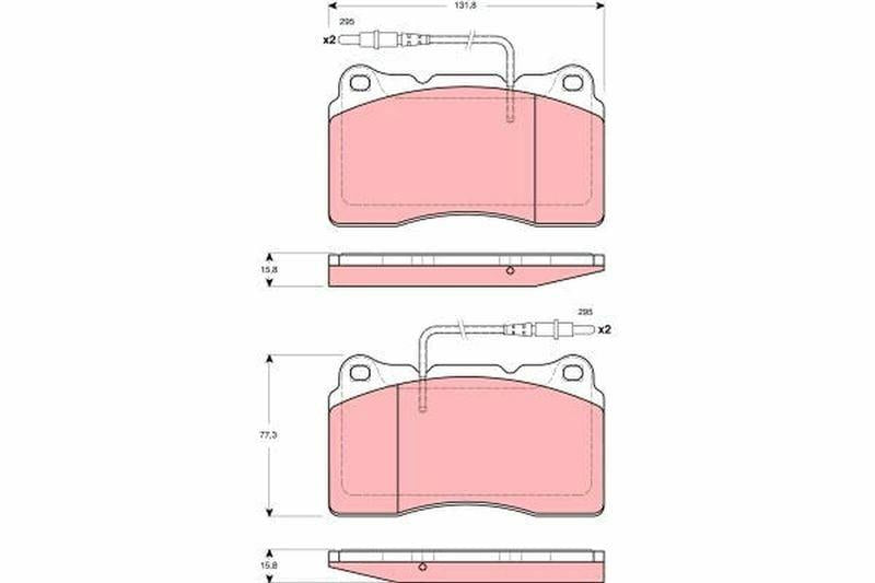 TRW GDB1431 Front Brake Pad — Brake Pads