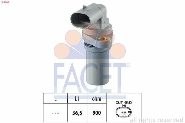facet crankshaft sensor for fiat and alfa romeo, close-up of facet 9.0440 sensor FACET 9.0440 Crankshaft Sensor - Compatible with Fiat 500L, 500X, Bravo II, Doblo, Alfa Romeo | 1.6 Mjet, 2.0 Mjet Models FACET 9.0440 - Crankshaft Sensor for Fiat & Alfa Romeo facet, crankshaft-sensor, fiat-parts, alfa-romeo-parts, car-repair, mechanics-tools, engine-management, sensor-replacement, vehicle-upgrades, ai-generated