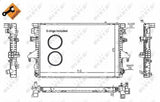 NRF 53795 VW T5 2.5 Axd Radiator Aluminum, 710 mm Length Compatible with Volkswagen — Radiators & Fans