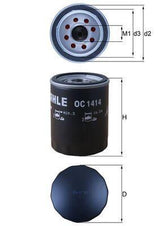MAHLE OC1414 Oil Filter - 2.0Tdci Transit and Tourneo — Oil Filters
