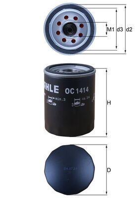MAHLE OC1414 Oil Filter - 2.0Tdci Transit and Tourneo — Oil Filters