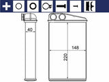 MAHLE AH17000S Heater Radiator - Aluminized for Megane <06 — Radiators & Fans