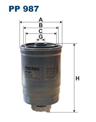 Filtron PP987 Saab 9-3/9-5 SW 1.9 TiD 04-15 Cadillac BLS 1.9D Fuel Filter