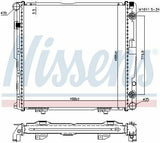 NISSENS Radiator 124 200 / 200E - Built-In Oil Cooler — Oil System