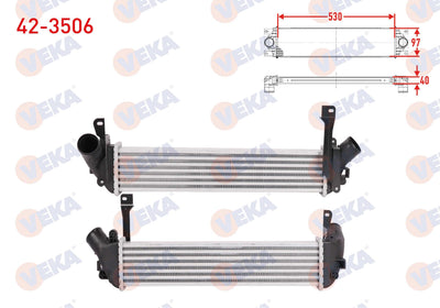 Veka 42-3506 Turbo Radiator (Intercooler) Renault Kangoo (Kc0 / 1) 1.5 dCi 1998-2008 — Radiators & Fans