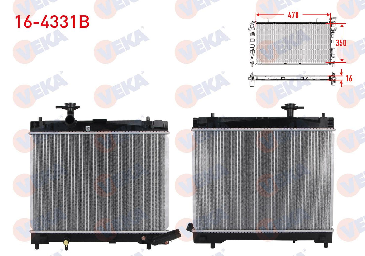 Veka 16-4331B Su Radiator Brazing Toyota Yaris (P13) 1.33 A-T / M-T Ac + /-2011