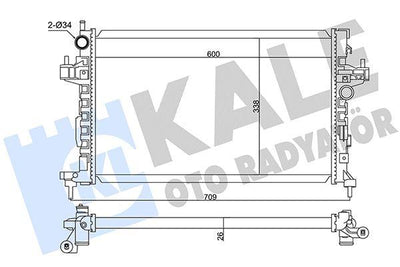 Kale 347495 Water Radiator Opel Corsa C/Combo C/Tigra B 1.3-1.7 CDTi Z13DT 04-12 — Radiators & Fans