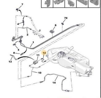 MOPAR (PSA) 1525.T0 Fuel Hose () — Fuel Hoses & Pipes