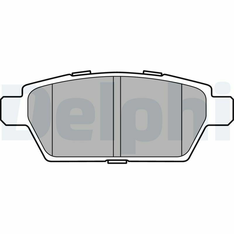 Delphi LP2493 Brake Pads - Low-Metallic Composition for 2003-2008 Models