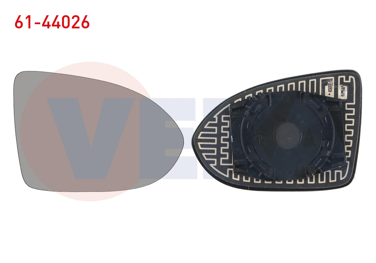 Veka 61-44026 Mirror Glass Right Heated VW Passat 2015