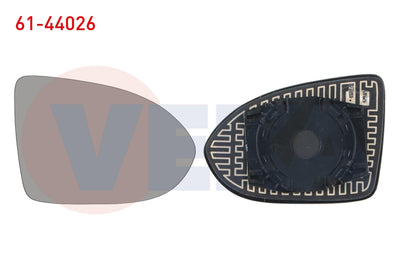 Veka 61-44026 Mirror Glass Right Heated VW Passat 2015 — Mirrors