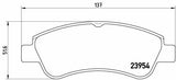 BREMBO P61066 Front Brake Pads - Peugeot and Citroen