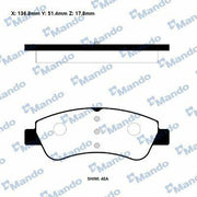 mando rmp05ns front axle brake pads, mando rmp05ns brake pads in package, mandos brake pads for disc brakes MANDO RMPP05NS Brake Pads - Front Axle, ECE R90 Approved | 1.4L Models MANDO RMPP05NS Brake Pads - Front Axle Disc Brake brake-pads, mando, front-axle, disc-brake, car-maintenance, vehicle-owners, braking-system, ece-r90-approved, high-performance, ai-generated