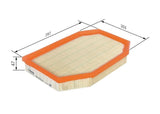 BOSCH Air Filter F026400476 - Performance for F-01/02/10/11/18 N-52/53 — Air & Cabin Filters