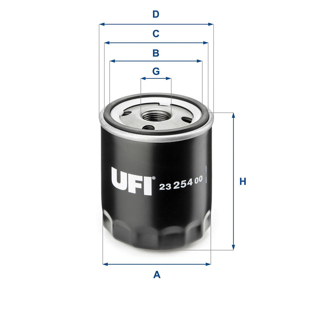 Ufi 23.254.00 Oil Filter (18 K4f,25 K4f,20 T4h) Discovery I (Lj) 2.0 16 V 89-98 Freelander I L314 98-06 — Oil Filters