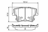 BOSCH Brake Pads Rear - Chrysler 300C 04-12, Lancia Thema 3.6 & 3.0D