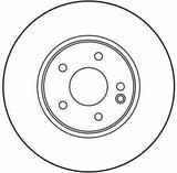 TRW DF2812 Brake Disc - Ventilated Front Disc for W203, C209, W210 — Brake Rotors & Drums