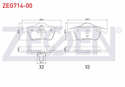 Zegen ZEG714-00 Brake Pad Rear Volvo C70 I 2.0 1998-2005 / S60 I 2.0 T5 2000-2010 / S80 I 3.0 T6 1998-2006 / V70 — Brake Pads