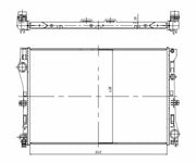nrf motor coolant radiator 50040 front view, nrf motor coolant radiator 50040 side view NRF Motor Coolant Radiator 50040 - For Select Mercedes Models | 640mm Length NRF Motor Coolant Radiator - Model 50040 motor-coolant-radiator, nrf, car-accessories, automotive-radiators, car-maintenance, mechanics, car-owners, engine-cooling, automotive-replacement, ai-generated