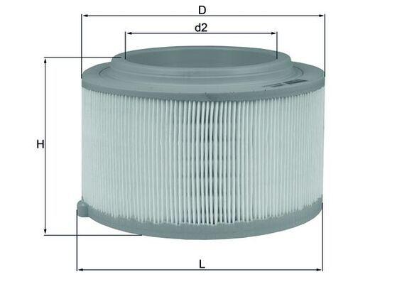 Mahle LX3458 Air Filter Ford Ranger 2.2 TDCi 2011- Mazda 2.2-3.2 D 2012- — Air & Cabin Filters
