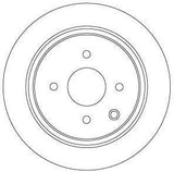 TRW DF6317 Rear Disc Brake - Quality Brake Disc for Cube 08 — Brake Rotors & Drums