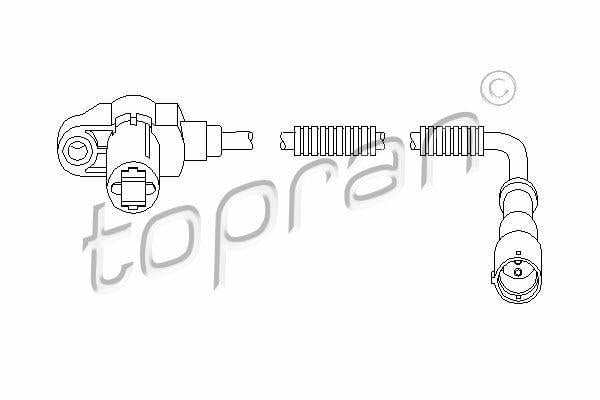 topran abs sensor front for astra f, wheel speed sensor front axles TOPRAN ABS Sensor Front for Astra F - High Quality Wheel Speed Sensor for Car Owners and Mechanics | Length 25.6 in TOPRAN ABS Sensor Front for Astra F topran, abs-sensor, astra-f, car-parts, mechanics, vehicle-maintenance, wheel-speed-sensor, safety-parts, high-quality-sensor, ai-generated