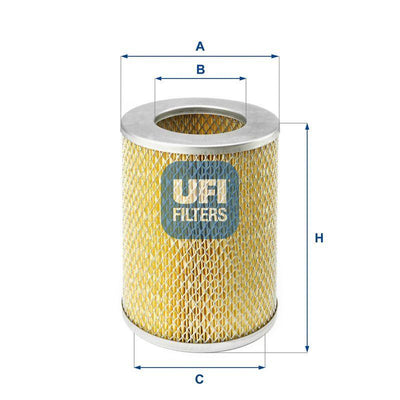 UFI Air Filter (Model 27.140.00) - Compatible with Toyota Hilux 90/97 & Isuzu WFR — Air & Cabin Filters