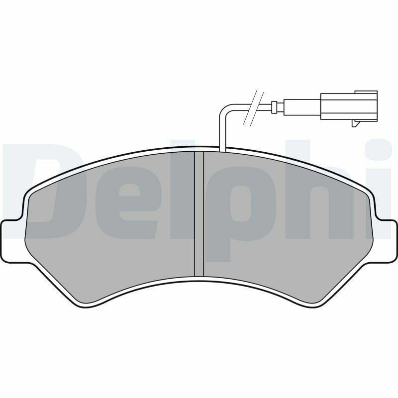 Delphi LP2492 Dual Pin Front Brake Pad Set for Ducato Buses — Brake Pads