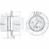 Delphi Brake Disc for BMW X3 E83 - Rear Disc for 2.0-3.0 Models — Brake Rotors & Drums