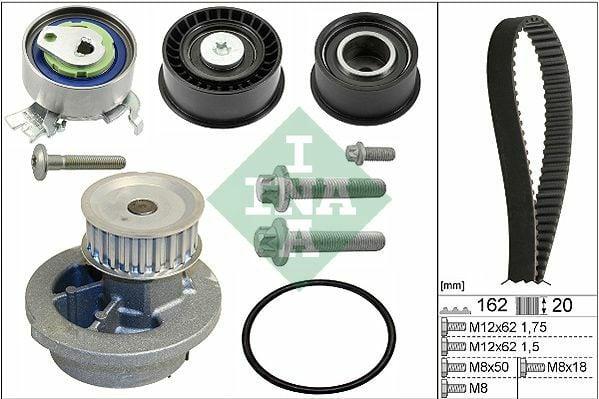 INA 530044330 - Timing Belt And Water Pump Kit for Astra F, Corsa B, Vectra B — Water Pump & Thermostat