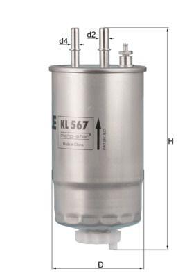 Mahle KL567 Diesel Filter Fiat Doblo Punto Evo Linea Fiorino 1.3-1.6 Mjt Euro5 — Fuel Delivery
