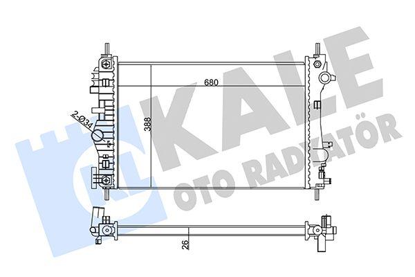 Kale 352300 Radiator Insignia 2.8I Turbo 08> — Radiators & Fans