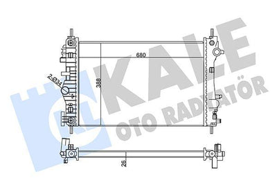 Kale 352300 Radiator Insignia 2.8I Turbo 08> — Radiators & Fans