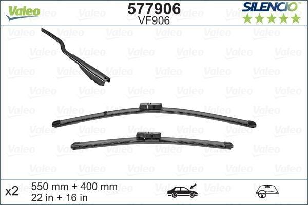 Valeo 577906 Wiper Blade Set - 22 Inch & 16 Inch — Wipers