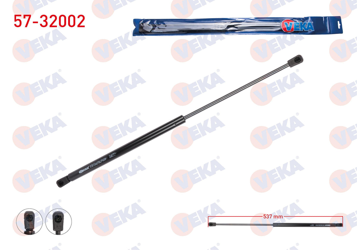 Veka 57-32002 Trunk Gas Strut 537mm / 430N Opel Astra G (F69) 5 Door 1998-2005 — Support Rods & Struts