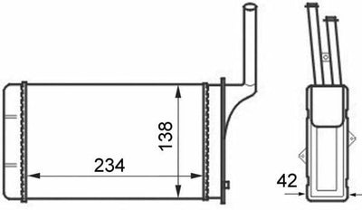 BEHR AH49000S Coolant Radiator - Fits Peugeot 106 & Citroen Saxo — Radiators & Fans