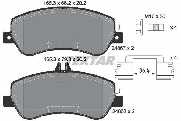 TEXTAR Brake Pad 204 Front (4 Matic) Glk - High Performance Brake Pads for Cars & Mechanics