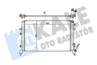 Kale Radiator 342220 - Compatible with 09 Golf VI, JTT and 3 more models — Radiators & Fans
