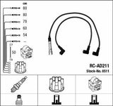 NGK Audi Ignition Cable Set - Durable Copper Wires — Ignition Control